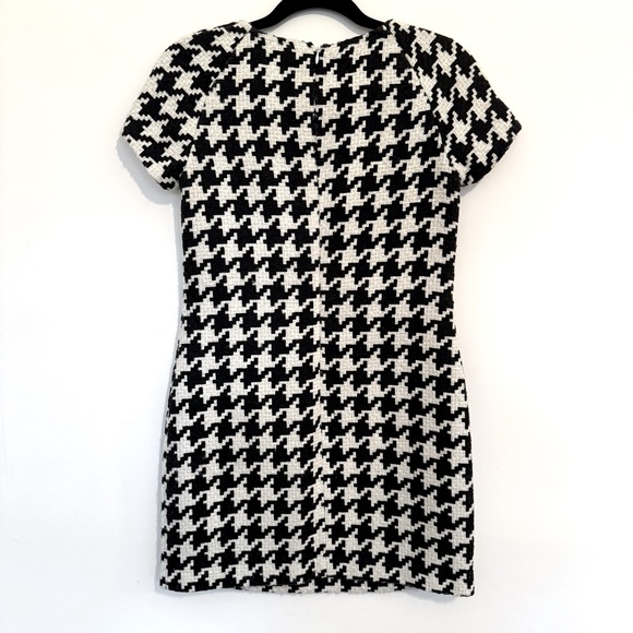 Vintage Houndstooth Mini Shift Dress - XS - Black and White - Mod - Picture 2 of 3